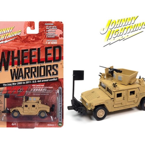 Johnny Lightning 1:64 Military M1114 HA (Heavy) Up-Armored HMMWV Humvee 4-CT Armored Fastback Tan – Wheeled Warriors