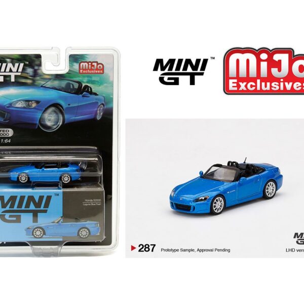 Mini GT 1:64 Honda S2000 (AP2) (Laguna Blue Pearl)(LHD) – MiJo Exclusives Limited 3000 Pieces