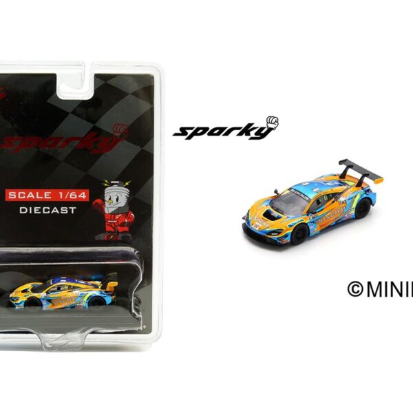 Spark Model 1:64 McLaren 720S GT3 #61 ABSSA Motorsport Blancpain GT World Challenge Asia 2019 (Orange/Blue) –  Sparky