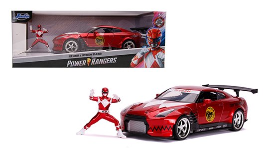 Jada 1:24 Nissan GT-R R35 with Red Ranger figure  – Power Rangers – Hollywood Rides