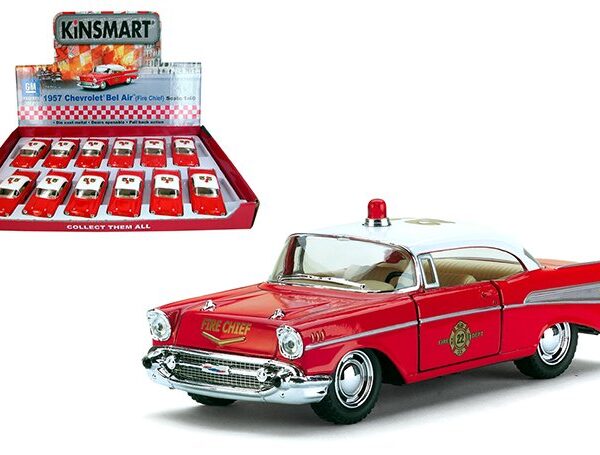 Kinsmart Display – 1:40 Chevrolet Bel Air Fire Chief 4.8″