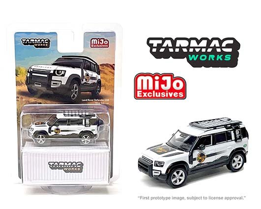 Tarmac Works 1:64 Mijo Exclusives 2021 Land Rover Defender 110 TREK Edition with Rack Limited Edition
