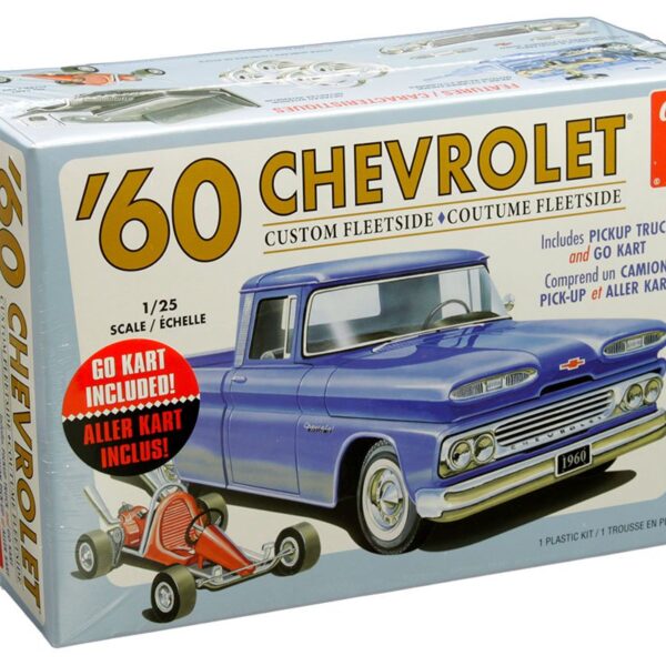 AMT Model Kit 1:25 1960 Chevrolet Custom Fleetside with Go Kart