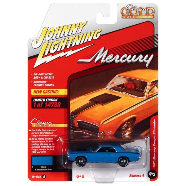 Johnny Lightning 1:64 Classic Gold 2021 Release 4 â€“ 1970 Mercury Cougar Eliminator