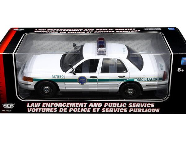 Motormax 1:18 2001 Ford Crown Victoria Law Enforcement Border Patrol