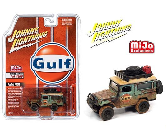 Johnny Lightning 1:64 Mijo Exclusives Toyota FJ Cruiser GULF 1980 Weathered Limited 4,800 pcs