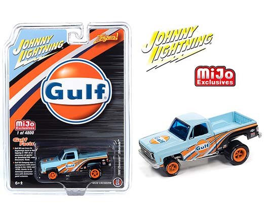 Johnny Lightning 1:64 Mijo Exclusive 1980 Chevy Silverado Gulf Zinger Limited 4,800 Pcs