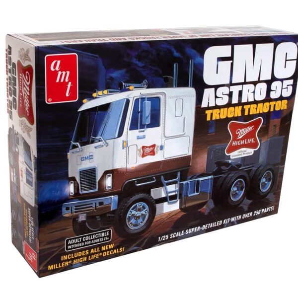 AMT Model Kit 1:25 GMC Astro 95 Truck Tractor With Miller High Life Decals