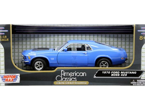 Motormax 1:18 American Classics – 1970 Ford Mustang Boss Blue