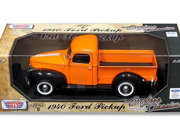Motormax 1:18 Timeless Classics – 1940 Ford Pickup (Orange)