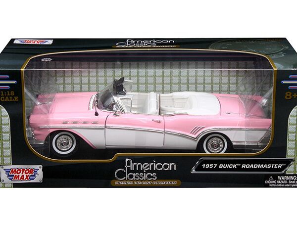 Motormax 1:18 1957 Buick Roadster Convertible Convertible Pink