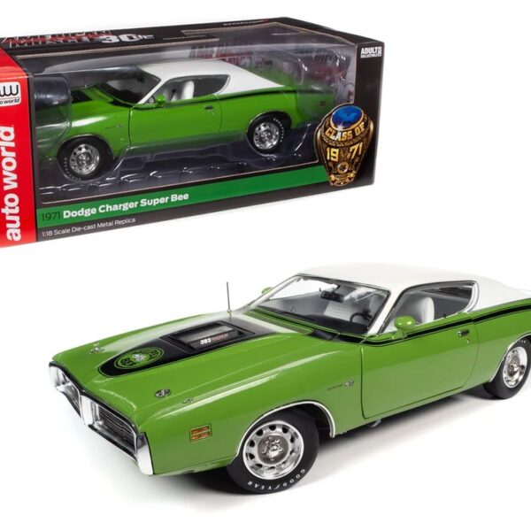 Auto World 1:18 1971 Dodge Charger Super Bee (FJ6 Green Go) – American Muscle 30th Anniversary – Class of 1971