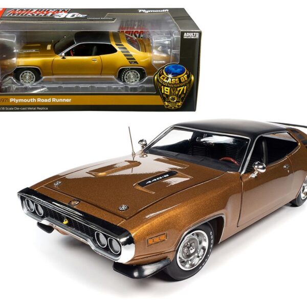 Auto World 1:18 American Muscle 1971 Plymouth Road Runner Hardtop (Gold)