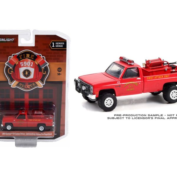 GL 1:64 Fire & Rescue Ser 1 Chevy 1986 C20 Indiana Fire Dept