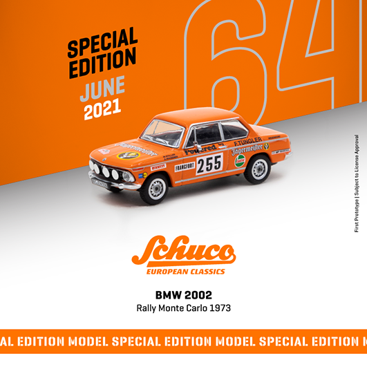Tarmac Works x Schuco BMW 2002 Rally Monte Carlo 1973
