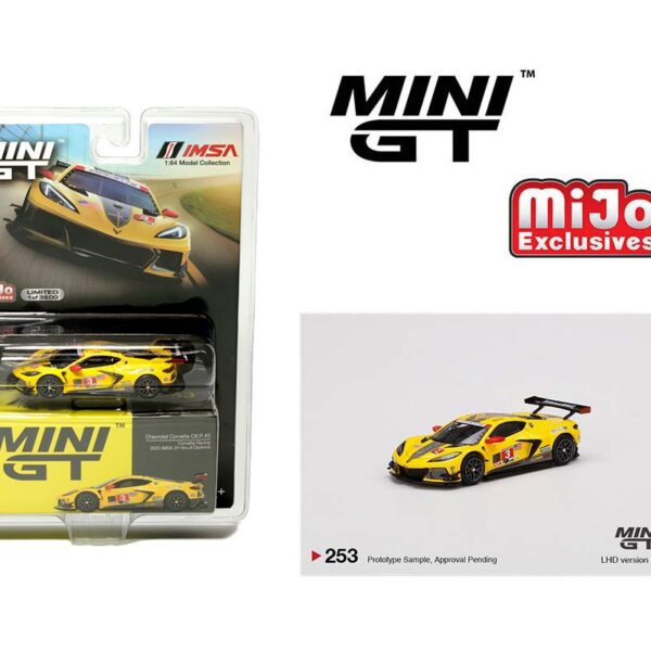 Mini GT 1:64 Chevrolet Corvette C8 R #3 24Hr Daytona 2020 (Yellow) – MiJo Exclusives