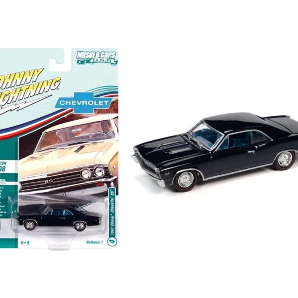 Johnny Lightning 1:64 1967 Chevrolet Chevelle SS (Blue) – Muscle Cars USA