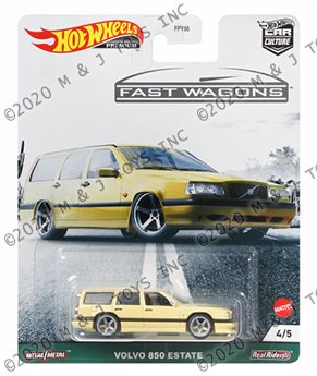 Hot Wheels 1:64 Car Culture 2021 B – Fast Wagons Volvo 850 Estate Wagon Solid Pack