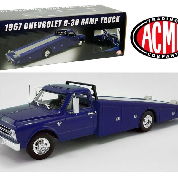 ACME 1:18 1967 Chevrolet C-30 Ramp Truck Goodyear (Blue/White)
