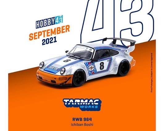 Tarmac Works 1:43 RWB 964 Ichiban Boshi Martini #8