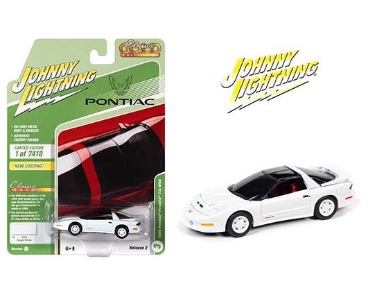 Johnny Lightning 1:64 Classic Gold 1996 Pontiac Trans Am White
