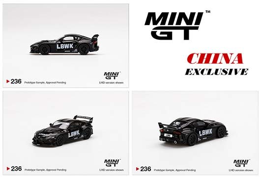 Mini GT 1:64 China Exclusive LBâ˜…WORKS  Toyota GR Supra Black RHD