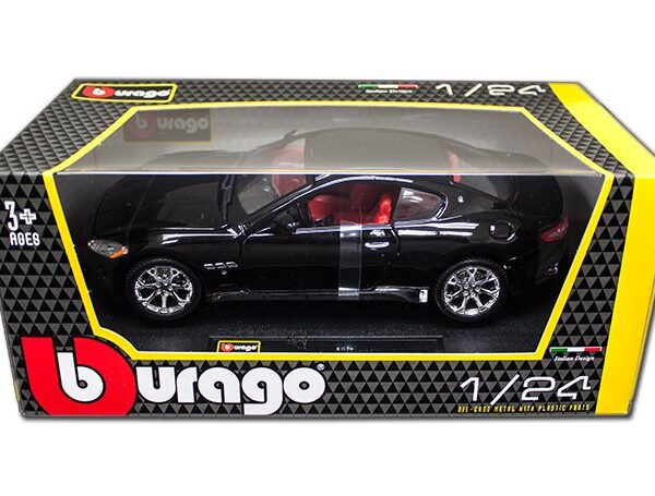 Bburago 1:24 W/B – 2008 MassaratI Gran Turismo Black