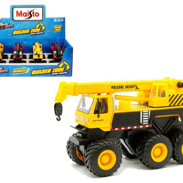 Maisto Display Tray Fresh Metal Builder Zone Crane Truck 8″
