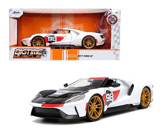 Jada 1:24 Window Box Bigtime Muscle 2017 Ford GT White