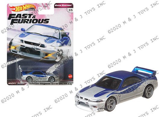Hot Wheels 1:64 Fast & Furious Quick Shifters Nissan Skyline R33 Solid Pack