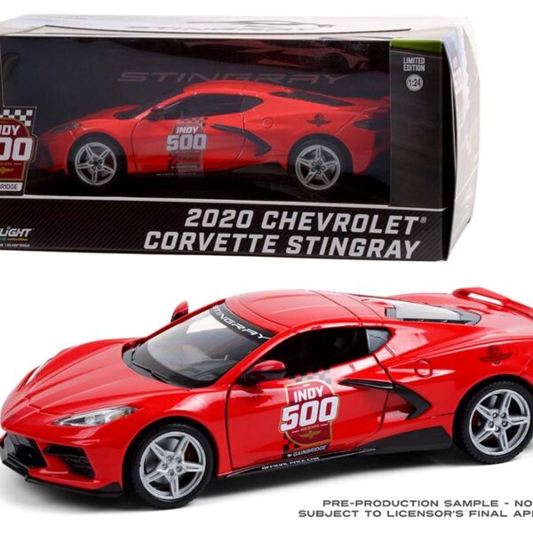 Greenlight 1:24 2020 Chevrolet Corvette C8 Stingray Coupe – 104th Indy 500 Pace Car – Red