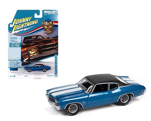 Johnny Lightning 1:64 Muscle Cars USA 2021 Release 2A – 1971 Chevrolet Chevelle SS454 Blue
