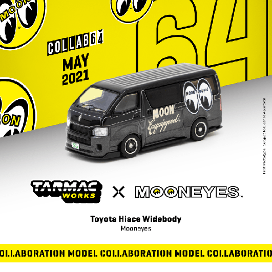 Tarmac Works Hobby 1:64 Toyota Hiace Widebody Mooneye’s Black Limited Edition