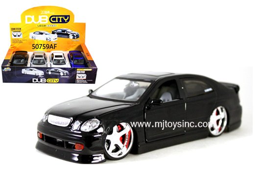 Jada 1:24 Display Dub City Lexus GS430 (black-purple-silver-white)
