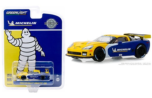 Greenlight 1:64 Hobby Exclusive – 2009 Chevrolet Corvette C6R – Michelin (Blue/Yellow)