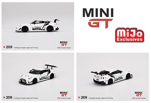 Mini GT 1:64 MiJo Exclusives – LB-Silhouette WORKS GT NISSAN 35GT-RR Ver. 2 – White Limited 2,400