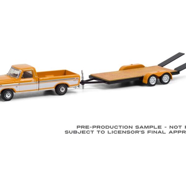 Greenlight 1:64 Hitch & Tow Series 22 – 1976 Ford F-150 Ranger XLT Trailer Special with Flatbed Trailer