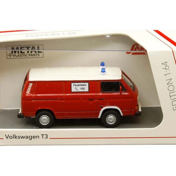 Schuco 1:64 Volkswagen T3 Feuerwehr Red with White Top