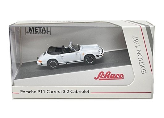 Schuco 1:87 Porsche 911 Carrera 3.2 Cabriolet White