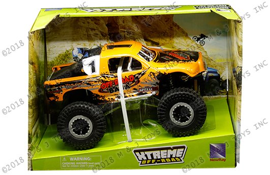 New Ray 1:24 Die-Cast Xtreme Off-Road Baja 4×4 with Suspension (Orange)