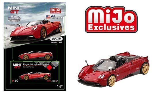 Mini GT 1:64 Pagani Huayra Roadster (Red) (USA Exclusive) – MiJo Exclusives