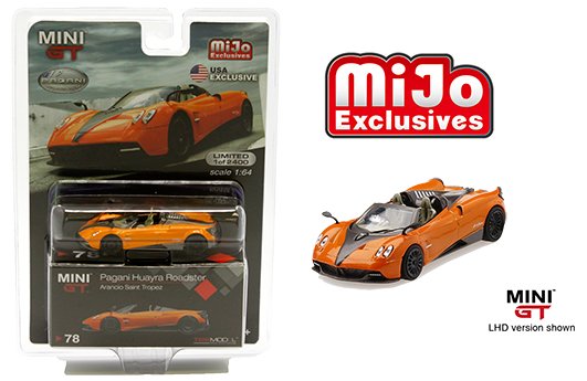 Mini GT 1:64 Pagani Huayra Roadster Arancio Saint Tropez Limited 2,400