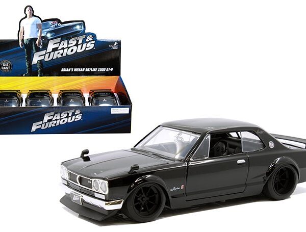 Jada 1:24 Display – Fast & Furious: Furious – 2000 Nissan Skyline GT-R Brian’s Black
