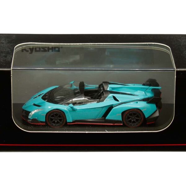Kyosho 1:64 Lamborghini Veneno Roadster (Blue / Red Line)