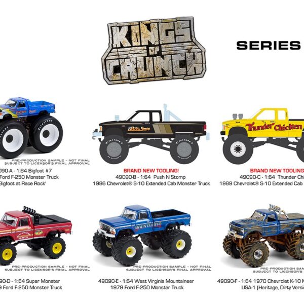 Greenlight 1:64 Kings of Crunch Series 9 Assortment – 6 styles