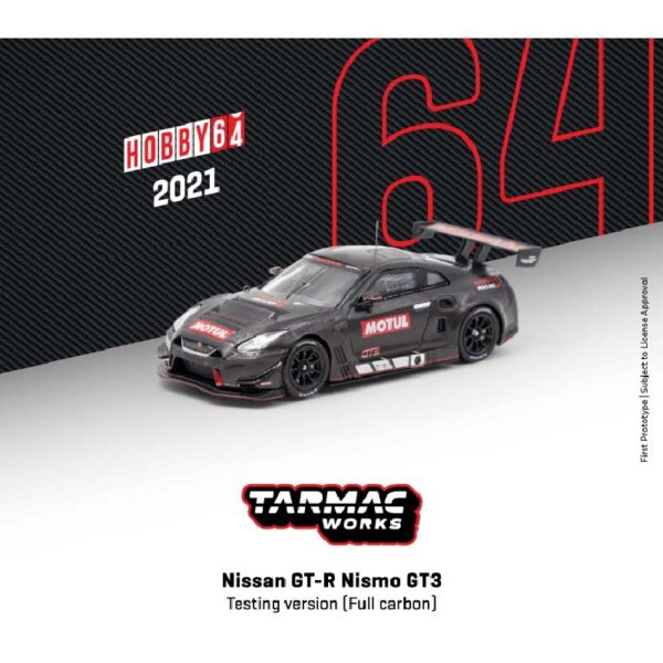 Tarmac Works 1:64 Nissan GTR Nismo GT3 Testing Version Full Carbon Pad Print