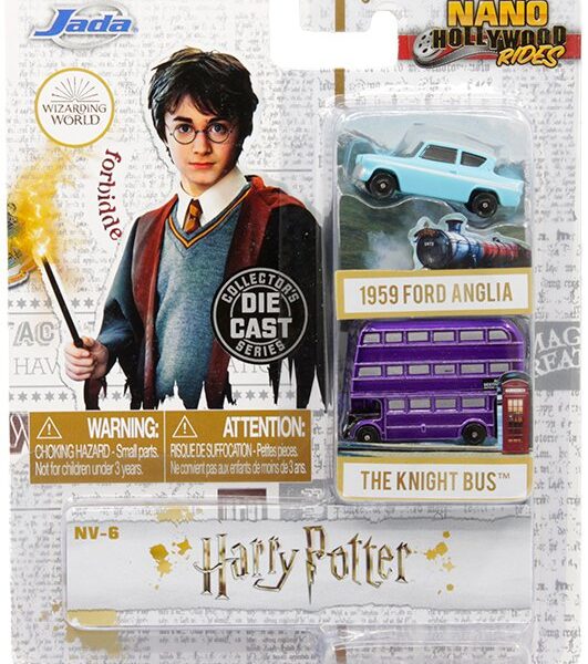 Jada Nano Hollywood Rides 1.65″ – Multipack Harry Potter 1959 Ford Anglia & The Knight Bus