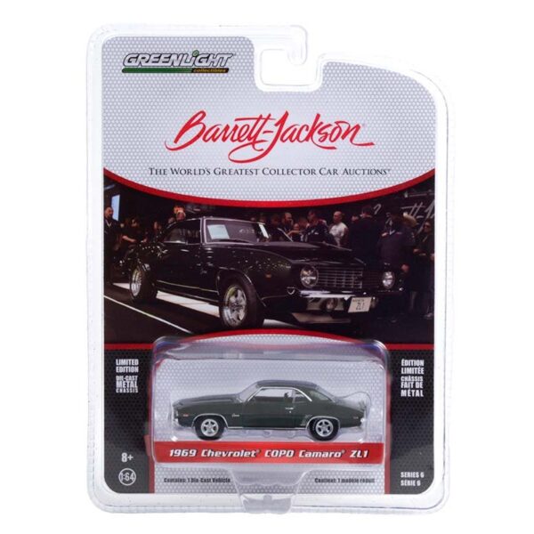 Greenlight 1:64 Barrett-Jackson â€˜Scottsdale Editionâ€™ Series 6 – 1969 Chevrolet COPO Camaro ZL1 (Fathom Green)