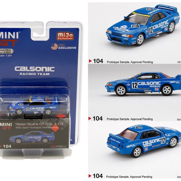 Mini GT 1:64 Mijo Exclusive USA Nissan Skyline GT-R R32 #12 Calsonic Japan Touring Car Championship 1993 Limited Edition Blue