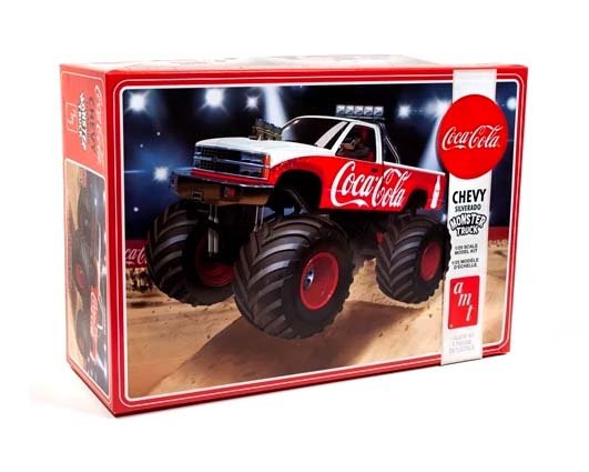 AMT Model Kit 1:25 Coca-Cola Chevrolet Silverado Monster Truck (Red/White)